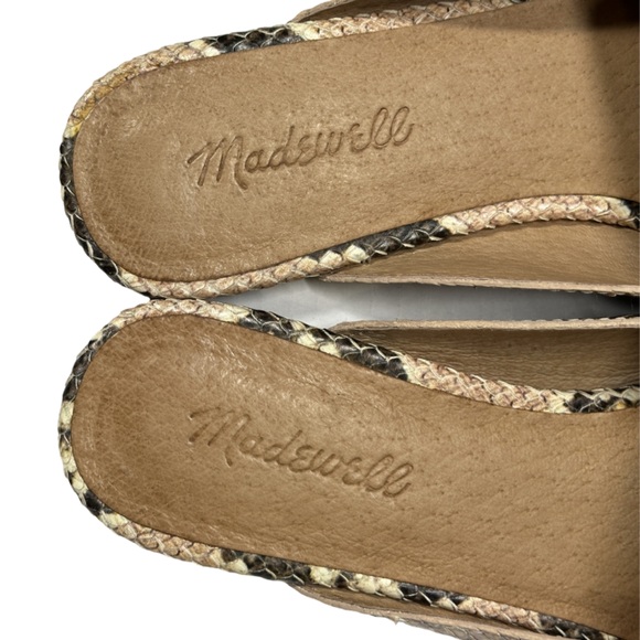 MADEWELL | The Frances Skimmer Mule in Snake Embossed Leather Slide Sandal Shoe - Picture 10 of 16